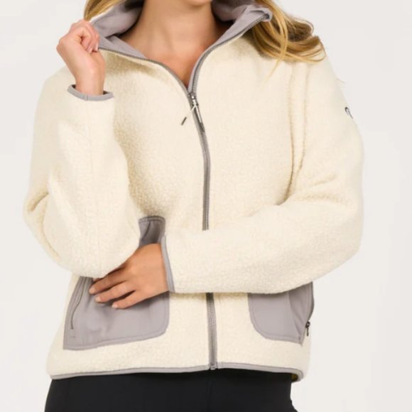 Vuori Jackets & Blazers - [ NWT ] Vuori Womens Alpine Sherpa Jacket $138 Natural Soft Long Sleeve Medium